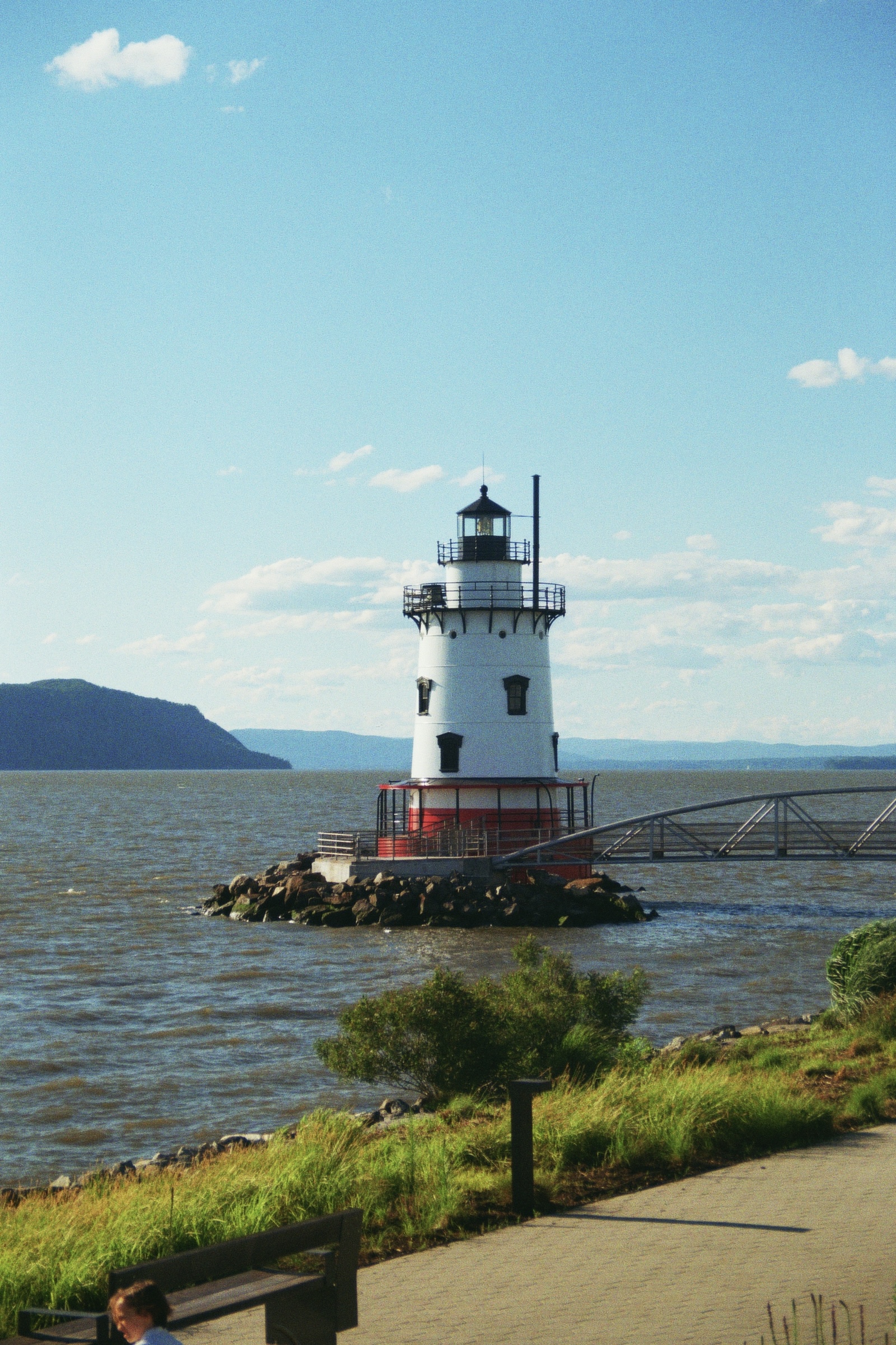Film photograph, lighthouse on the Hudson